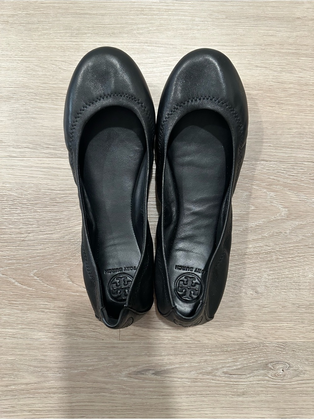 Tory Burch Eddie black Leather Ballet Flats